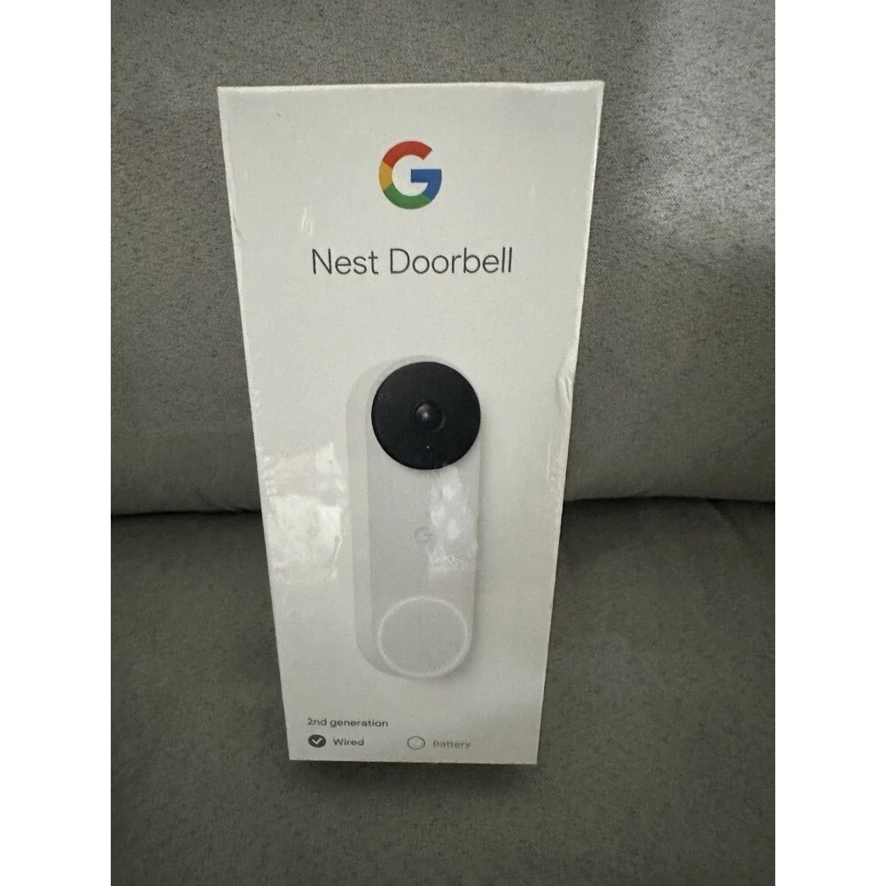 Lot Of 2 Google Nest 2nd Gen Wired Video Doorbell Camera (Snow) White Brand New